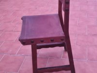 2 chairs, old with leather