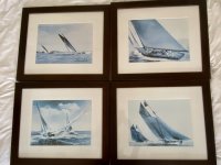 4 framed art prints, Eichholtz Rosenfeld Collection, pictures, prints