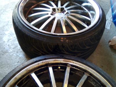 4 ruedas de aluminio croked Flain CrossFire Mansorey completo