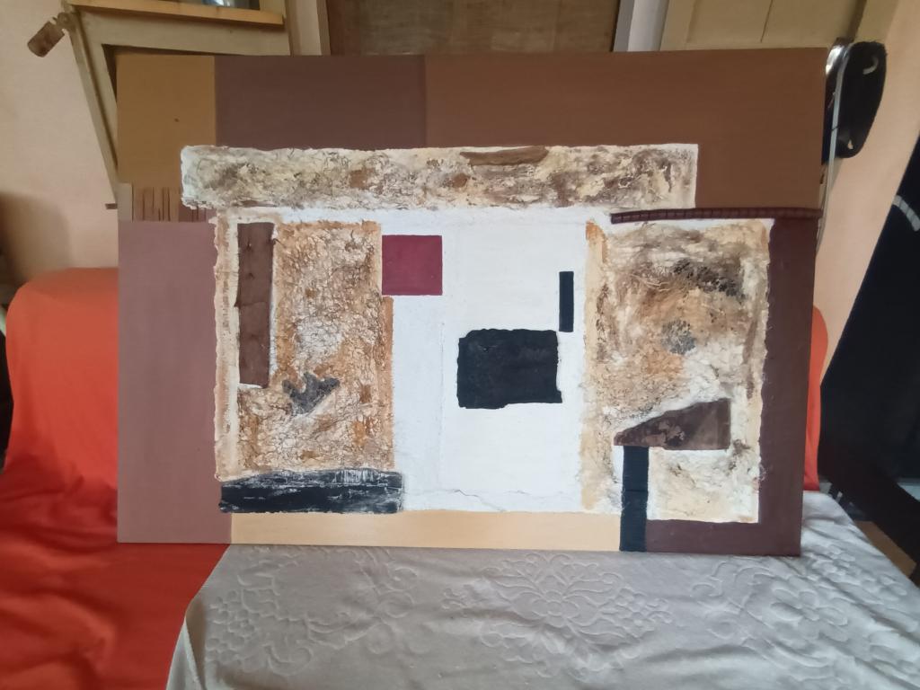 Imagen acrílica con materiales naturales