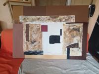 Imagen acrílica con materiales naturales