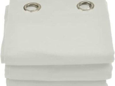 Acoustic curtain by ACOUSPANEL, white/cream