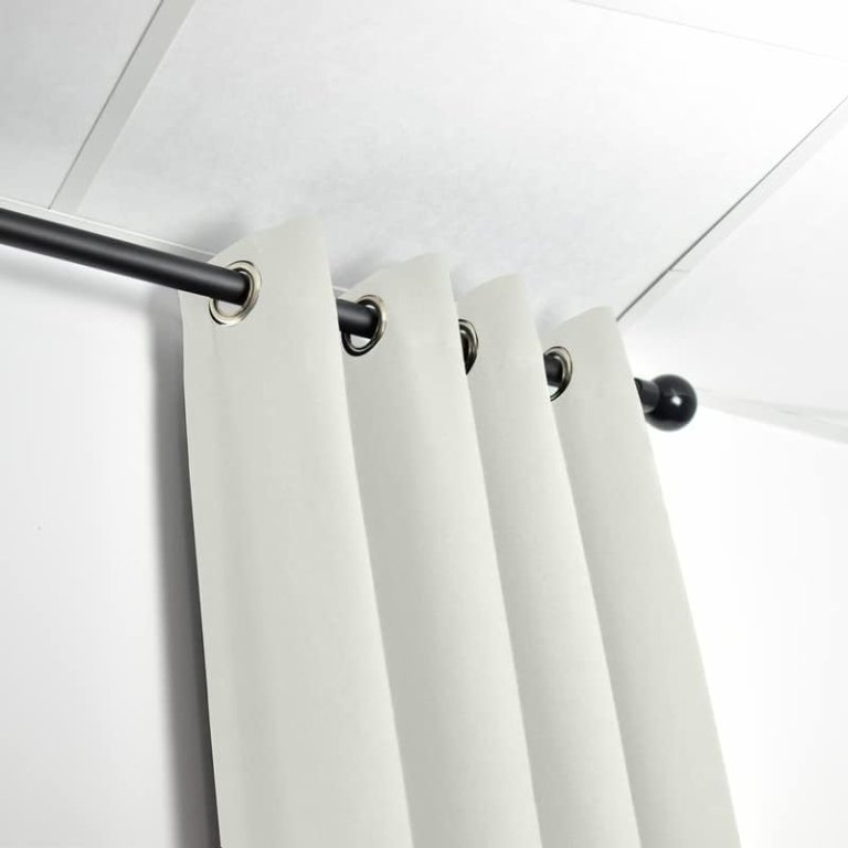 Acoustic curtain by ACOUSPANEL, white/cream