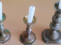 Antike Bronze Kerzenständer mit Patina