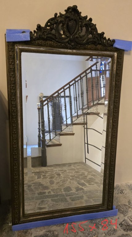 Antique crystal mirror