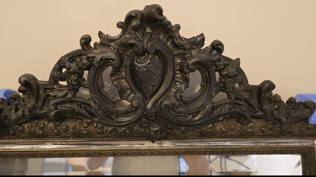 Antique crystal mirror