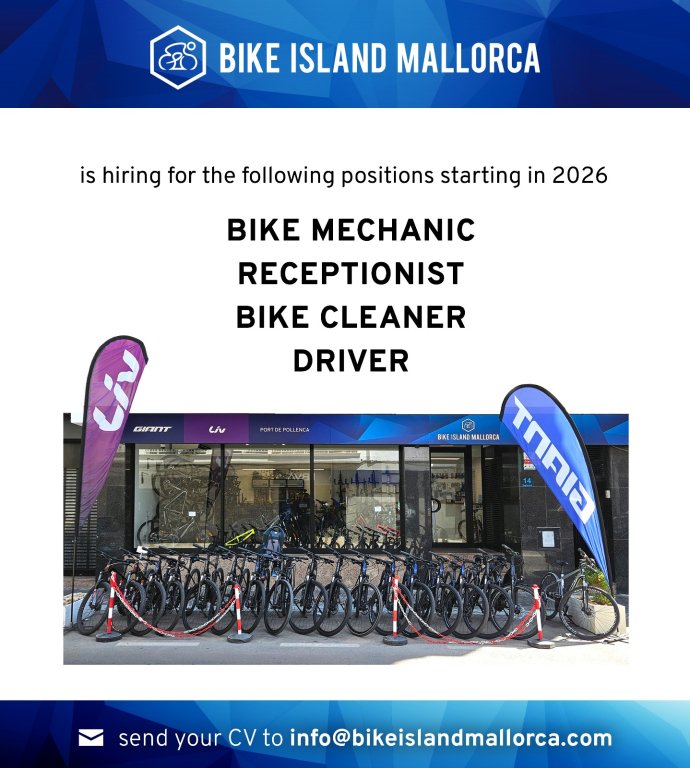 Job at a bike rental shop in Puerto Pollensa