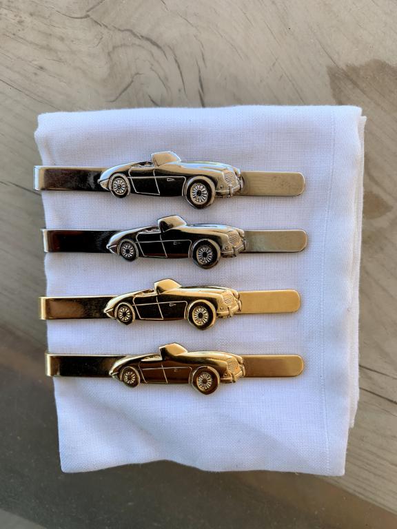 Austin-Healey alfileres de corbata chapados en oro y plateados Oldtimer Classic Car Automobilia