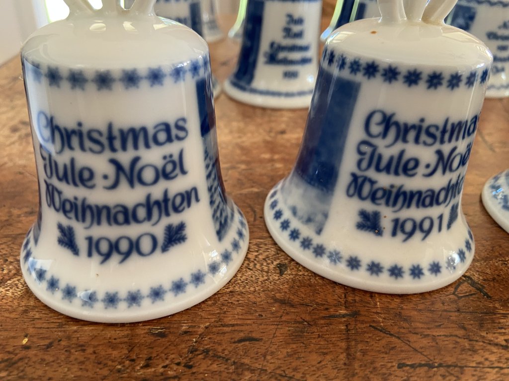 Colección completa de campanas navideñas de Berlín de 1973 a 1995