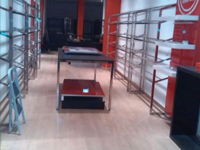 Tienda de diseño Equipo zapatería Boutique estantes y accesorios de acero inoxidable Existencia idea