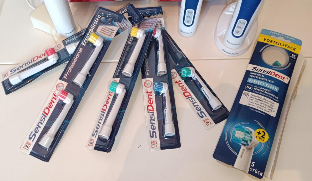 Electric toothbrush Sensident 3 pieces incl. 15 spare brushes