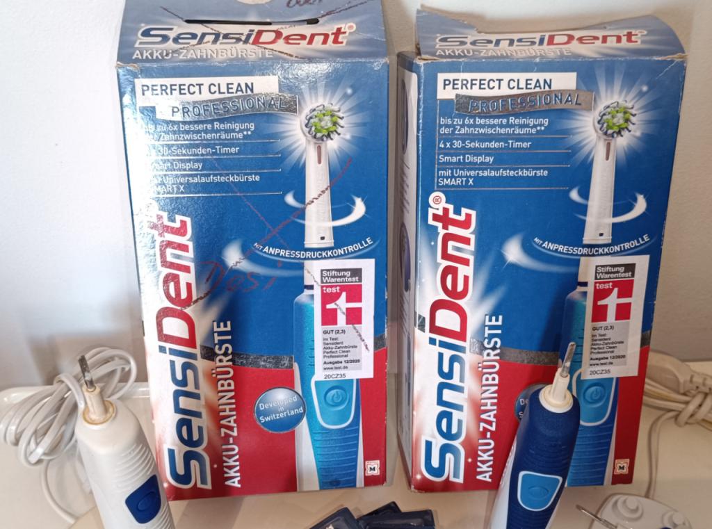 Electric toothbrush Sensident 3 pieces incl. 15 spare brushes