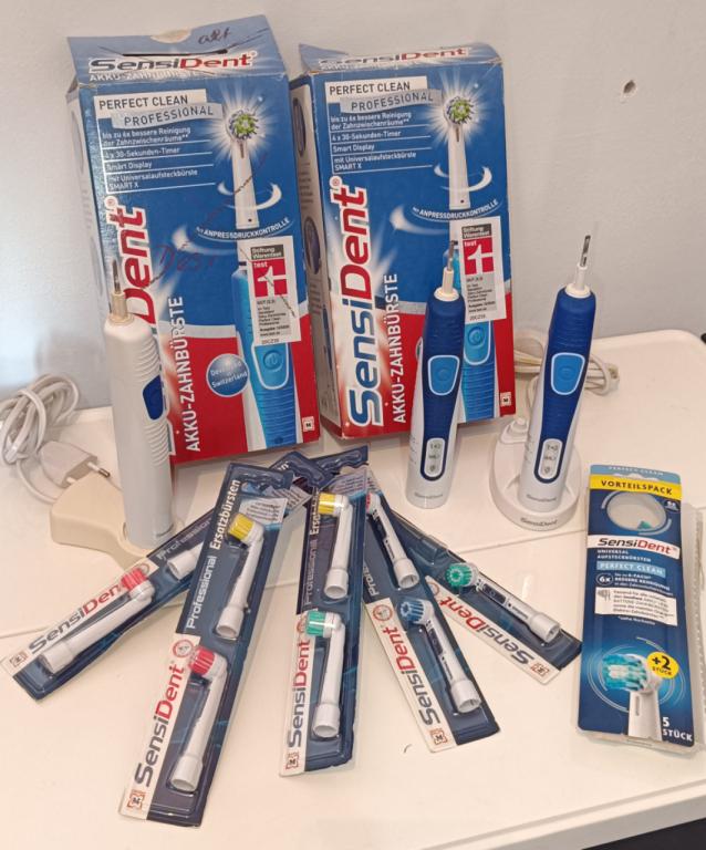 Electric toothbrush Sensident 3 pieces incl. 15 spare brushes