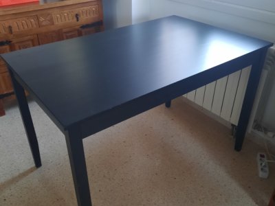 Black dining table