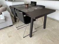 Dining table / living room table approx. 170x80 cm, brown wood-look, like new