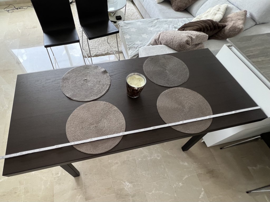 Dining table / living room table approx. 170x80 cm, brown wood-look, like new
