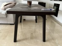 Dining table / living room table approx. 170x80 cm, brown wood-look, like new