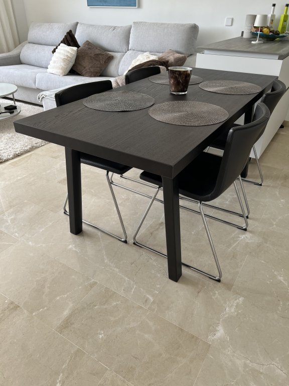 Dining table / living room table approx. 170x80 cm, brown wood-look, like new