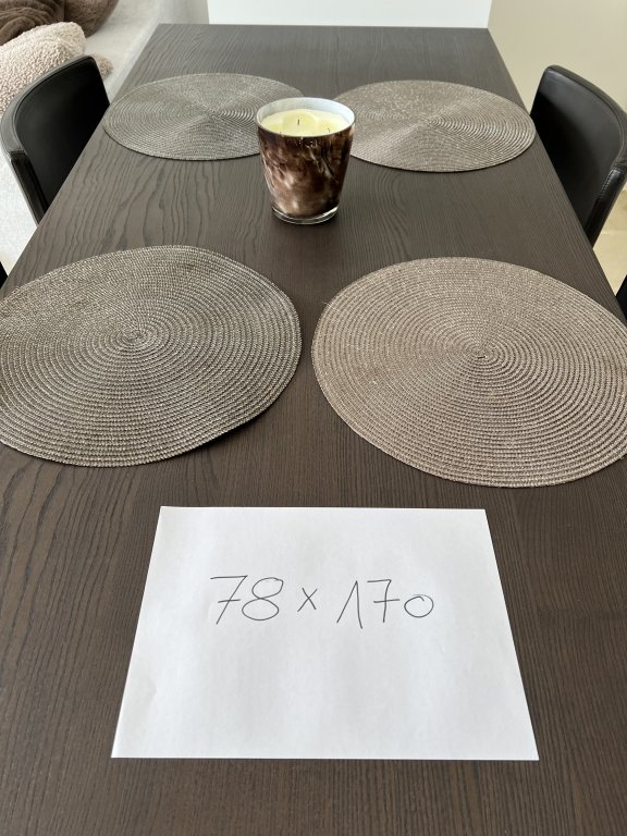 Dining table / living room table approx. 170x80 cm, brown wood-look, like new