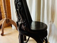 EXCLUSIVO:   Juego de asientos de madera tropical maciza - 4 sillas y 1 mesa