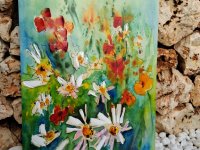 COLORFUL PICTURE Oil on canvas modern at Porto Christo