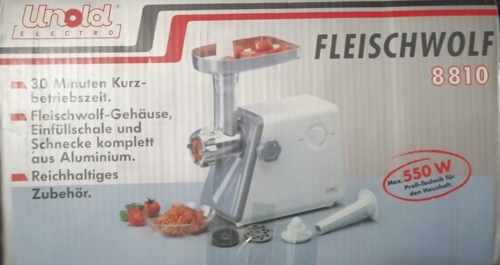 Fleischwolf Unold 8810 ALU, unbenutzt