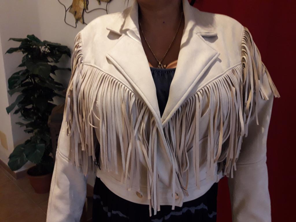 Chaqueta con flecos para mujer Talla M