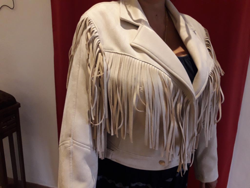 Chaqueta con flecos para mujer Talla M