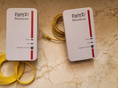 FRITZ!-Powerline 1000E LAN adapters, 2 pieces
