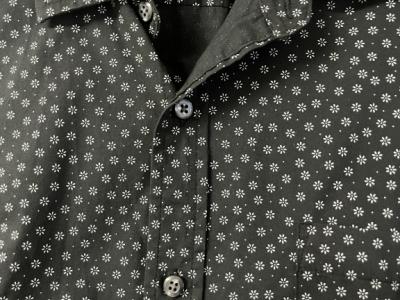 Camisa de manga corta para hombre, azul, L