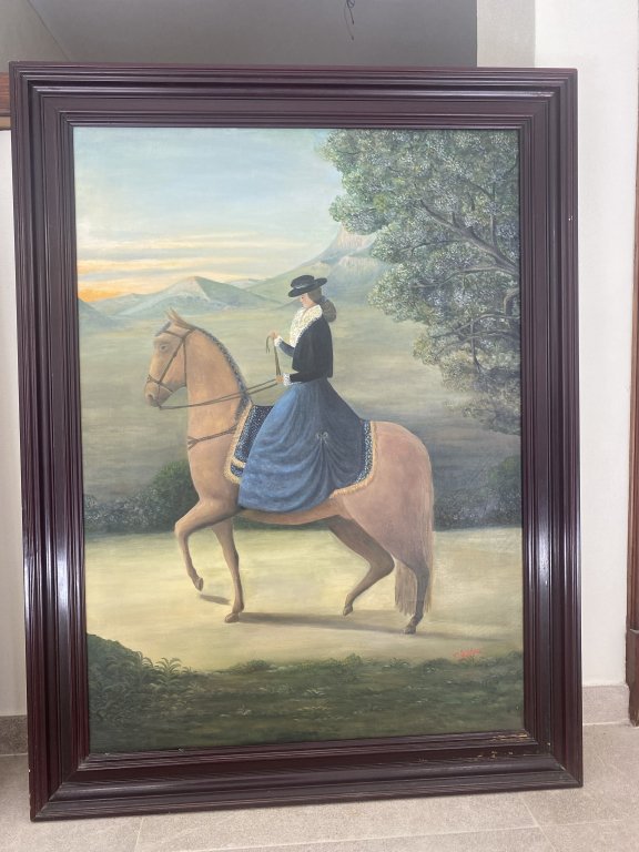 Historical Paintings Artà Vintage Wooden Frame Spanish Art