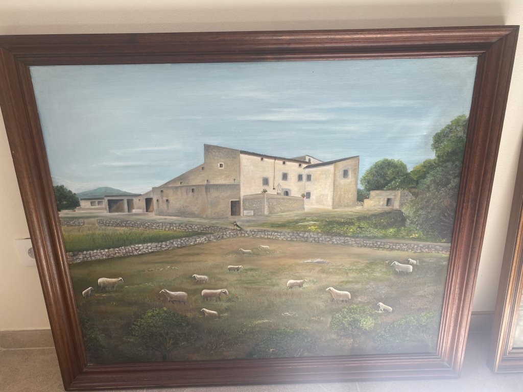 Historical Paintings Artà Vintage Wooden Frame Spanish Art