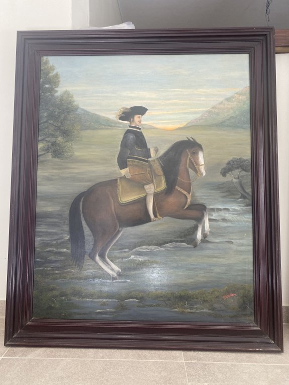 Historical Paintings Artà Vintage Wooden Frame Spanish Art