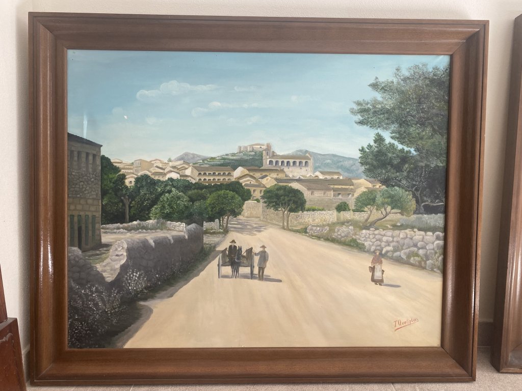 Historical Paintings Artà Vintage Wooden Frame Spanish Art