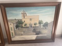 Historical Paintings Artà Vintage Wooden Frame Spanish Art