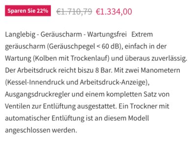 Compresor sin aceite con secador