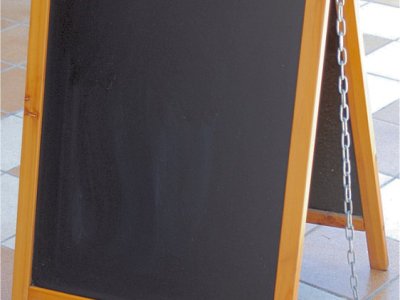 Chalkboard - double-sided, customer stopper, advertising stand, black collapsible