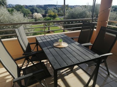 Juego de Jardín Livarno - Mesa y 6 Sillas (ALU) con Lona