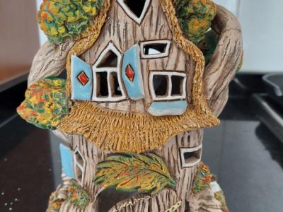 Fairy Tale House Fragrance Lamp for Oil, Incense Cone, Incense Sticks