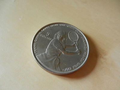 Moneda: Niue 5 Dollar 1987 "Steffi Graf - Juegos Olímpicos de 1988 - Seúl"