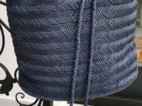 ¡NUEVO! Bolso/bolsita de cuero elegante de UTERQÜE, azul oscuro ¡NUEVO!