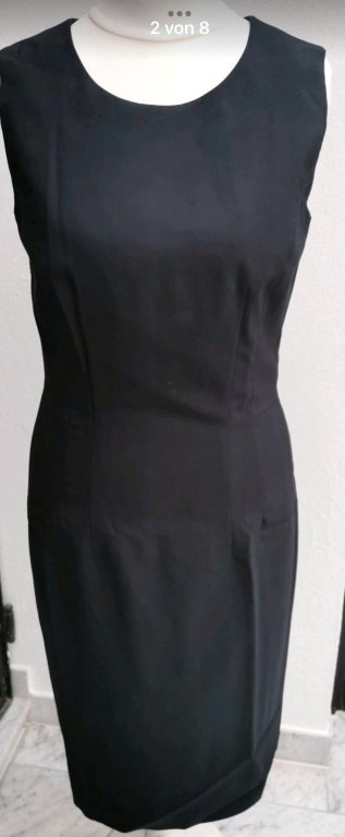 ¡NUEVO! Elegante vestido entallado del diseñador “St. Emile“, talla 34/36, negro