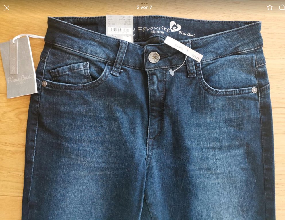 ¡NUEVO! "PIERRE CARDIN" Jeans elegantes, Talla 27/32, Azul ¡NUEVO!