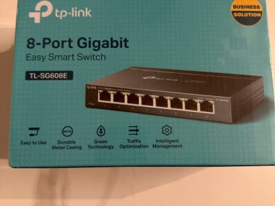 New: TP-Link TL-SG608E 8-Port Gigabit Switch, Unopened and Sealed