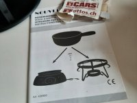 Original Käsefondue -Set aus der Schweiz --- Winterzeit ist Käsefonduezeit