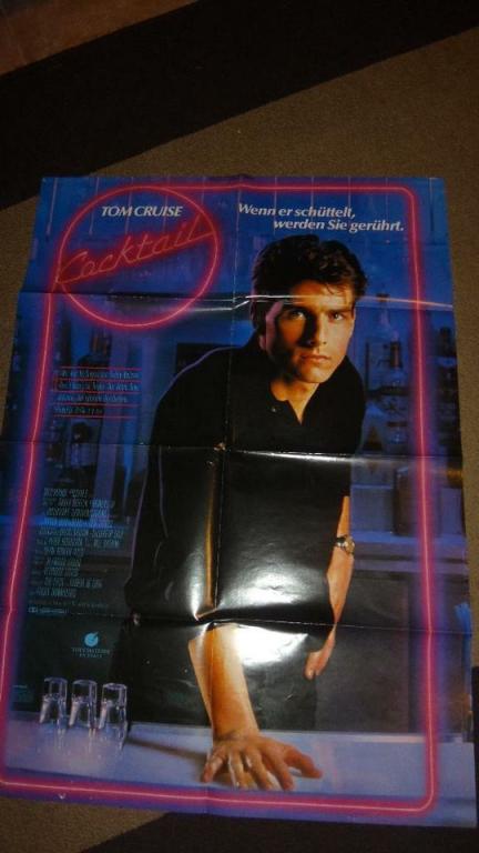 póster original de la película de 1988 de "Cocktail" (con Tom Cruise)