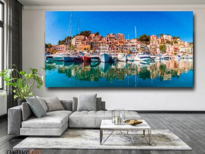 Port Soller - Arte sobre lienzo 170x100cm