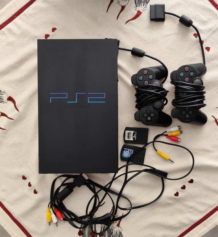 PS2 with various games