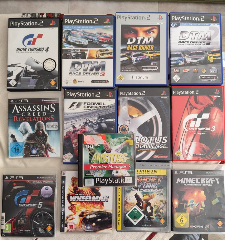 PS2 with various games