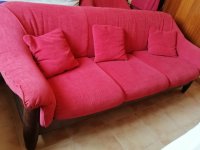 Sofá vintage rojo